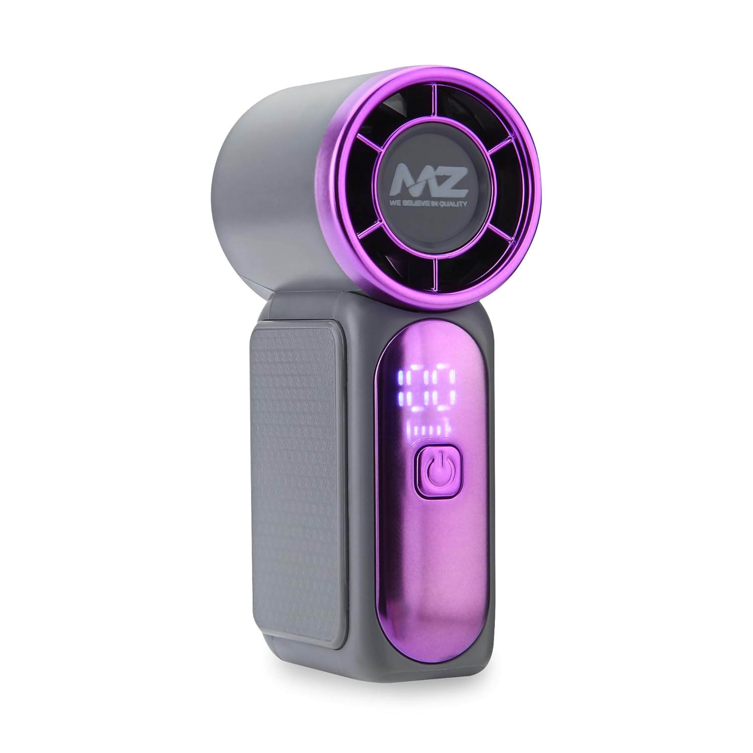 MZ F46 (RECHARGEABLE JET FAN) 100 Speed Regulation, High Speed with 5W Power, wind speed with 1500mAh Battery & Digital Display USB Fan