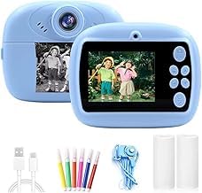 Instant Print Camera for Kids with 1080P HD Video, 48MP Dual Selfie Lens, Digital Photo Printer for Boys & Girls, with Games 