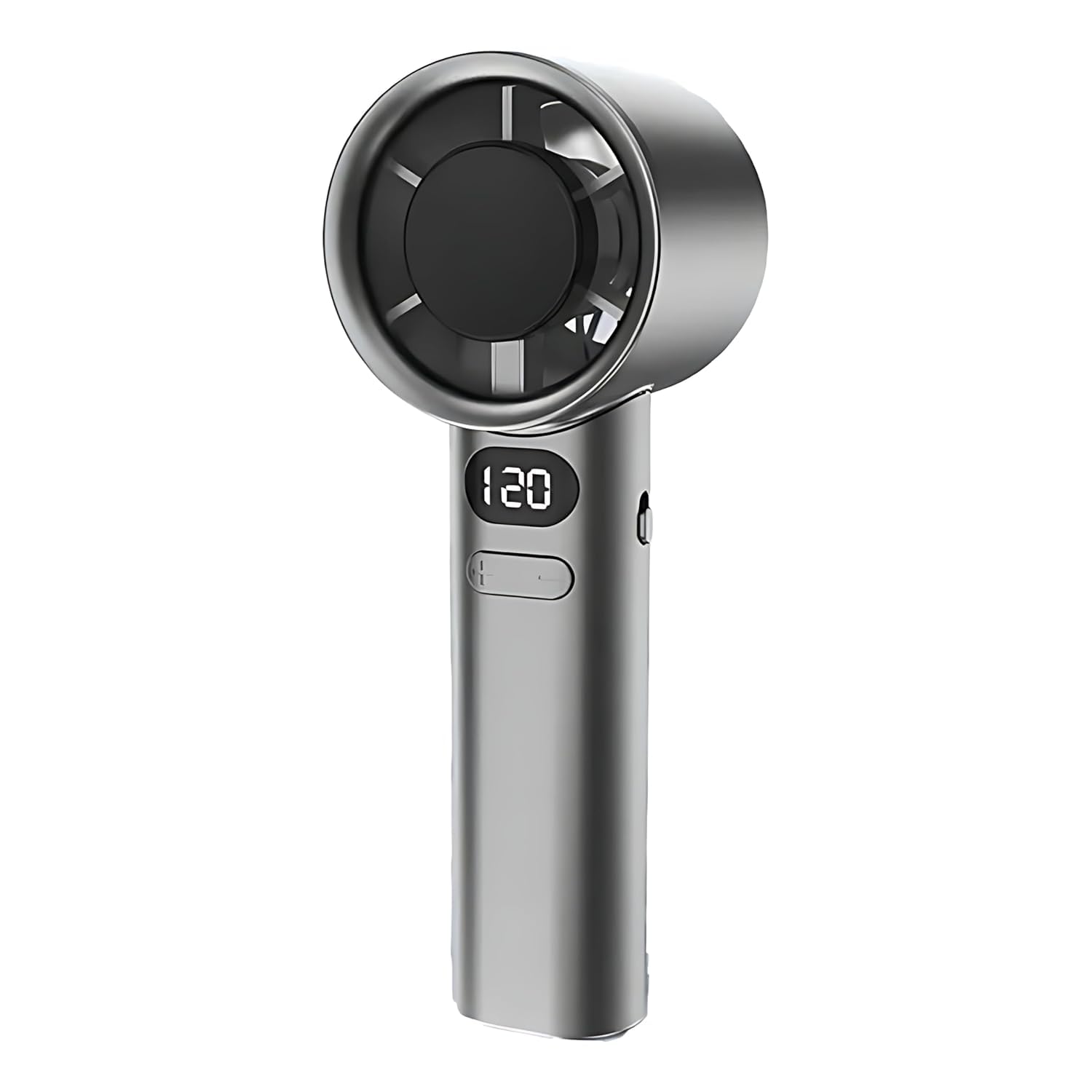 M11 Portable Handheld Fan - 120 Speed Stepless Adjustable Mini Turbo Fan, Rechargeable Battery, LED Digital Display, Type-C Fast Charging Desk Fan for Travel & Office