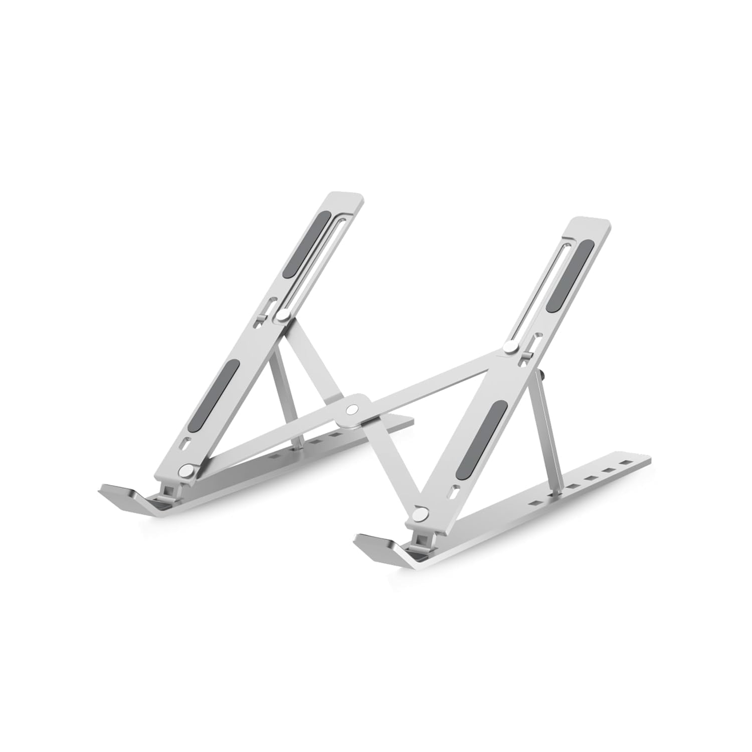 Laptop Stand Adjustable Foldable Metal Laptop Riser Portable Notebook Stand with Multi Angle Positions Desktop Laptop Holder Stand for Desk