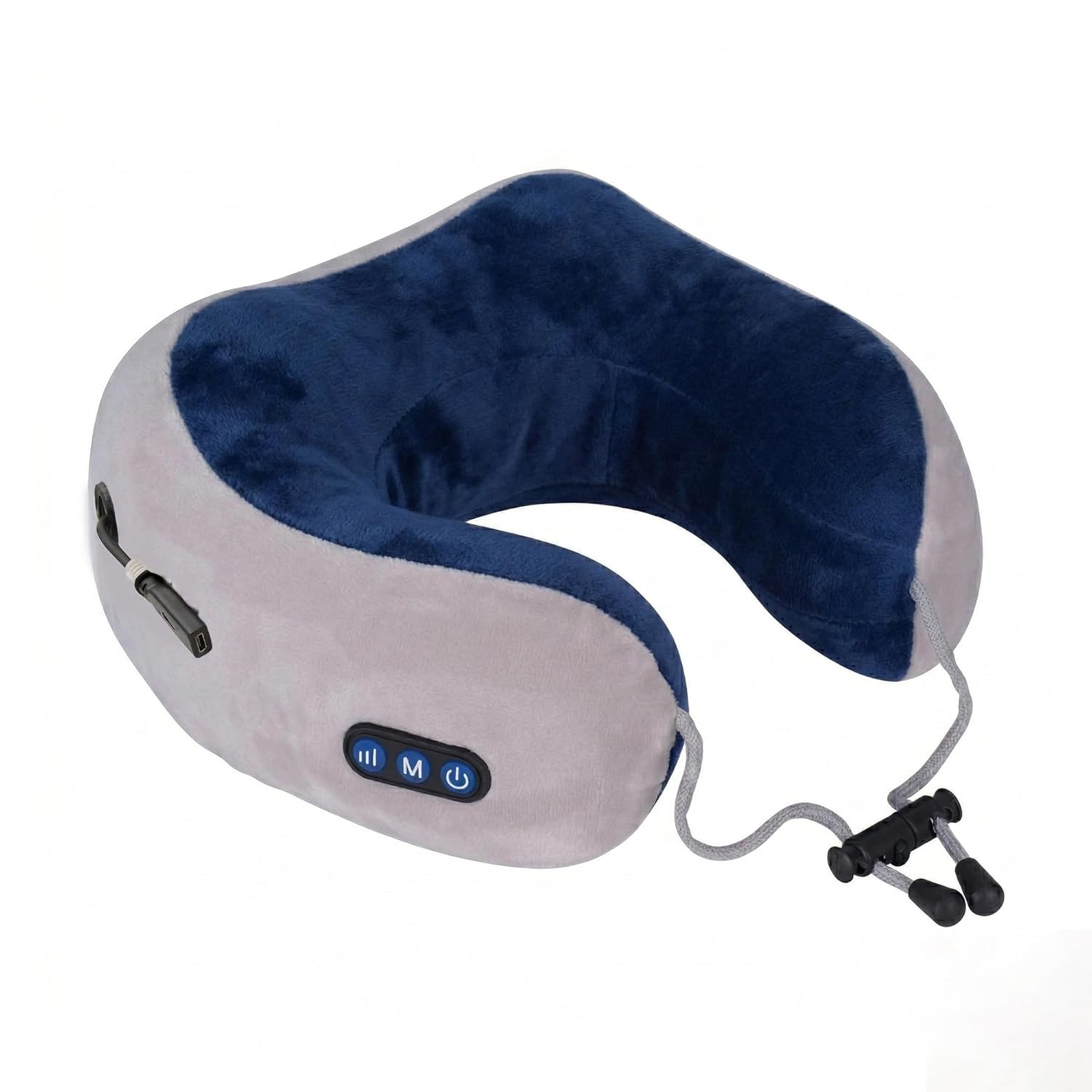 Rechargeable Neck Pillow Massager with 3 Modes, U-Shape 360° Travel Neck Support, Memory Foam Cervical Pillow for Pain Relief, Vibration Massage for Flights, Home, Office, Car